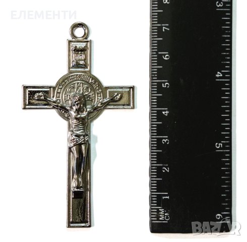 Метален Елемент / Медальон - КРЪСТ, снимка 2 - Колиета, медальони, синджири - 42660810