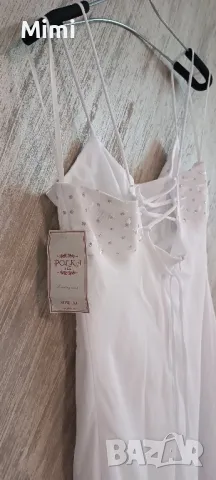 Нежна Бяла рокля за булка/ кръщене/ повод размер L/XL, снимка 5 - Рокли - 47268011