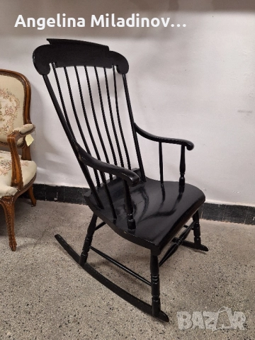 Античен Американски люлеещ стол Boston Rocker , снимка 5 - Столове - 51653368
