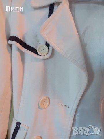 леко ,вталено  бяло  палто с,м размер , снимка 2 - Палта, манта - 42864428