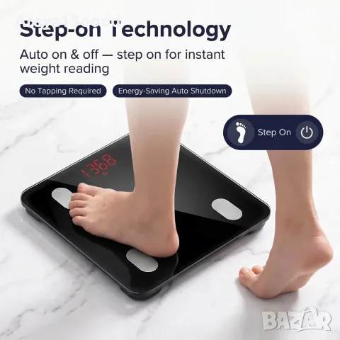 HomeFashion HFitness Smart Bluetooth кантар – 19 показателя, 180 кг, снимка 6 - Електронни везни - 56072053
