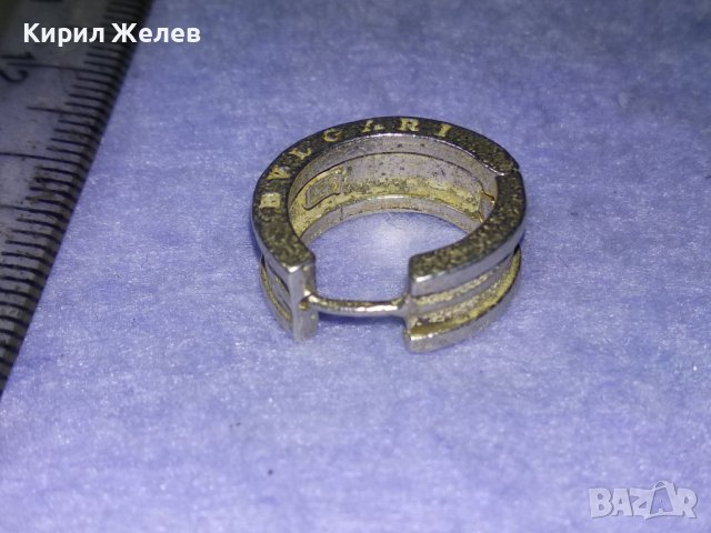 BVLGARI БУЛГАРИ Стара МАРКОВА СРЕБЪРНА ОБЕЦА СРЕБРО 925 с АНГЛИЙСКИ ТИП ЗАКОПЧАВАНЕ 39975, снимка 11 - Обеци - 42762961