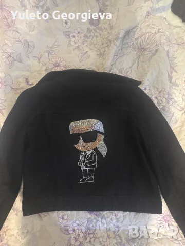 Дънкова яке Karl Lagerfeld, снимка 10 - Якета - 56254139