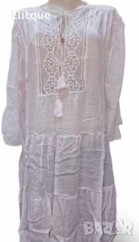 Свежарска плажна туника с пискюли, снимка 3 - Туники - 52854126