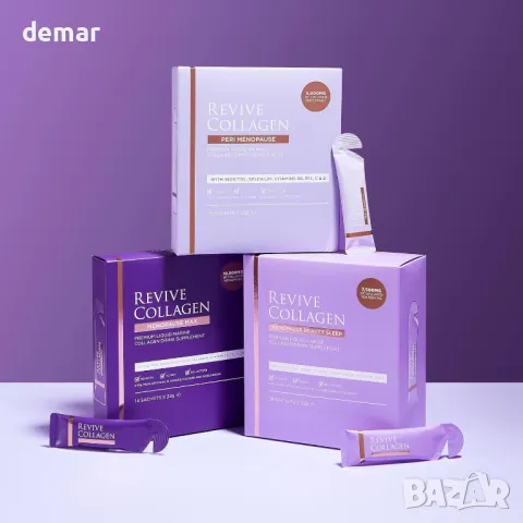 Revive Collagen Premium Menopause Range - Хидролизиран течен морски колаген, (28х22 мл), снимка 6 - Хранителни добавки - 48489036