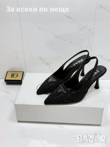 Prada Дамски Официални Обувки На Ток С Декоративни Камъни🔝Дамски Обувки С Ток И Кристали Код SEM-91, снимка 3 - Дамски обувки на ток - 55741293