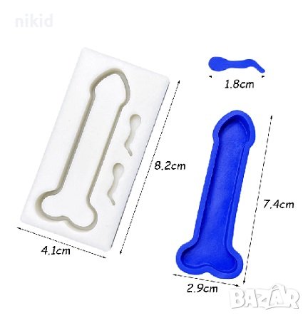 Пенис член и сперматозоиди силиконов молд форма фондан шоколад гипс моминско парти декор, снимка 2 - Форми - 37234783