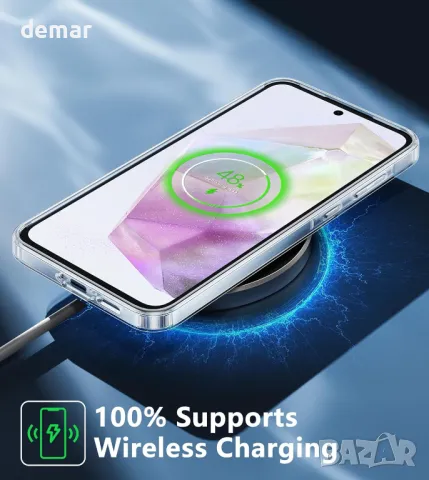 Калъф FNTCASE за Samsung Galaxy A35-5G, прозрачен, включва протектор за екран, снимка 7 - Калъфи, кейсове - 49828229