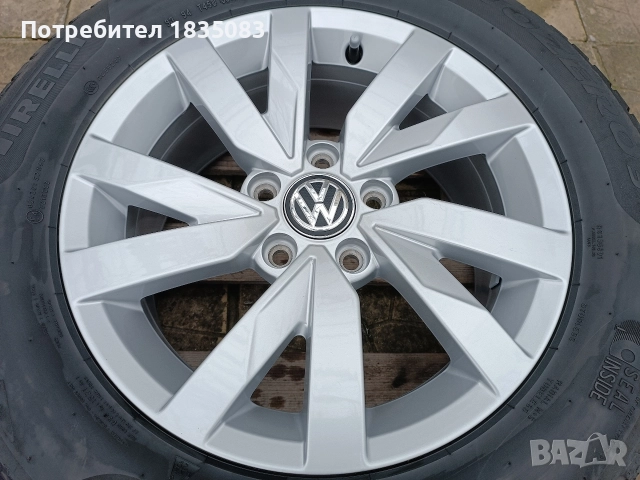 Лети джанти 16ки 5х112 VW + зимни гуми 215/60/16 Pirelli, снимка 7 - Гуми и джанти - 52816609