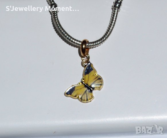 Талисман висулка пеперуда за гривни тип Пандора, снимка 3 - Гривни - 28412221
