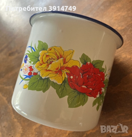 НОВО Емайлирано метално канче / чаша с дръжка; 370 мл, снимка 4 - Чаши - 51657130