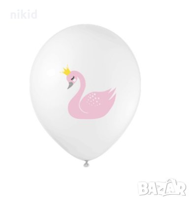 Лебед конфети Обикновен надуваем латекс латексов балон парти хелий или газ, снимка 2 - Други - 31752558