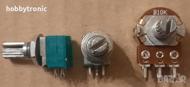 Стерео потенциометри 5К, 10K, 50К, 100K, снимка 2 - Друга електроника - 42870722