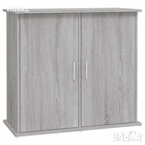 vidaXL Поставка за аквариум, сив сонома, 81x36x73 см, инженерно дърво