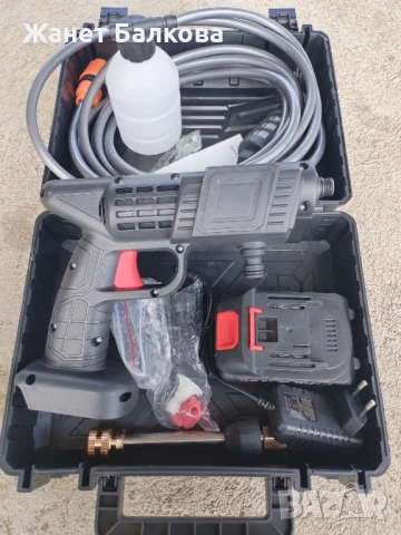 Акумулаторна Водоструйка 22 Бара, 1бр Батерия 48V 8Ah, Зарядно и Аксесоари в куфар , снимка 4 - Други инструменти - 50590329