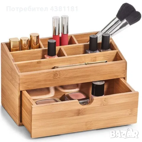 Стилен и практичен бамбуков органайзер, снимка 5 - Етажерки - 49105139
