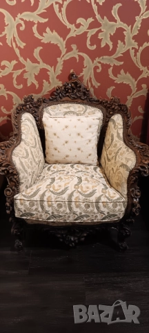 Старинно френско кресло "Луи XV" , снимка 7 - Антикварни и старинни предмети - 52331026