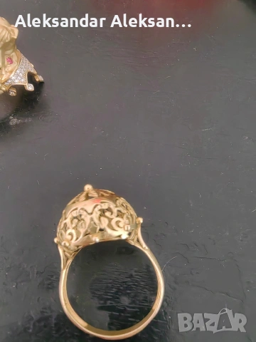 Златен пръстен Царската корона, снимка 5 - Пръстени - 54304225