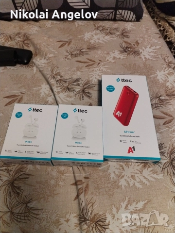 слушалки и преносима батерия , снимка 2 - Безжични слушалки - 52800043