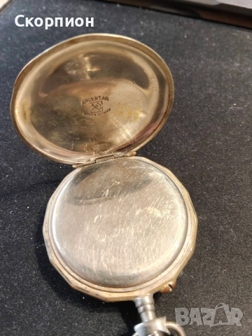 Швейцарски джобен часовник - Argentan -  Цилиндър - РЯДЪК, снимка 14 - Джобни - 48361829