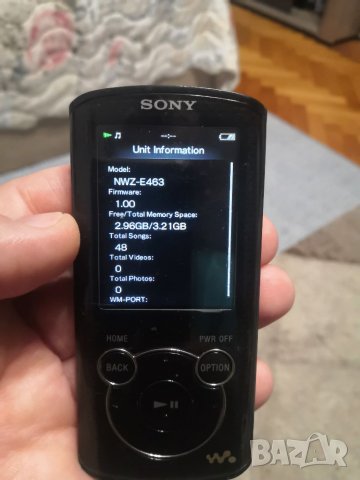 Музикален плеър Sony Walkman NWZ-E463, оригинален кабел , снимка 7 - MP3 и MP4 плеъри - 38819315