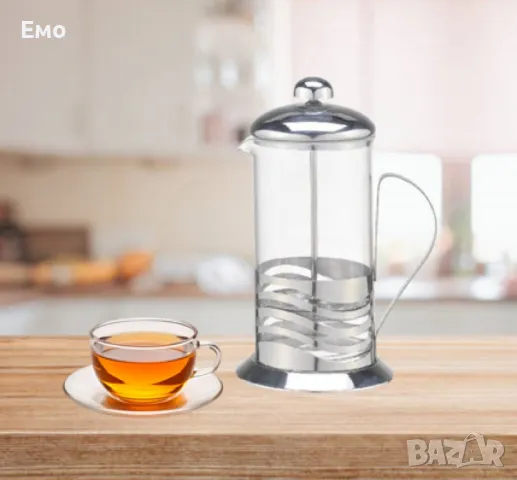 Френска преса за чай и кафе, 350мл/600мл/800мл. Стъкло, снимка 4 - Други - 47875681