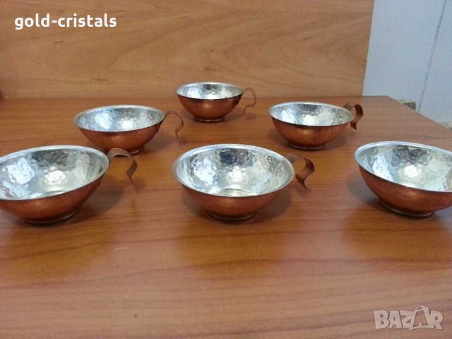 Медни чашки ръчна изработка, снимка 3 - Антикварни и старинни предмети - 31227832