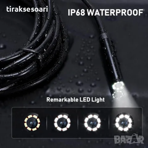 Безжичен WiFi Ендоскоп Камера за Телефон – 720p, 5м Кабел, Съвместим с iOS и Android, снимка 4 - Аксесоари и консумативи - 50210755