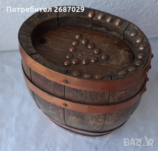  дървено буре с обръчи и стойка бъкел буренце бъчва бъчвичка