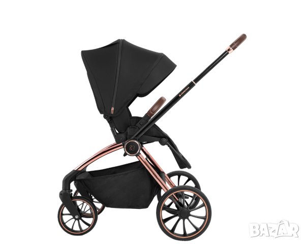 Комбинирана количка 2 в 1 с кош за новородено Kara Black, снимка 6 - Детски велосипеди, триколки и коли - 44209530