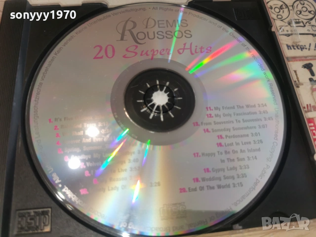 DEMIS ROUSSOS CD 0302261113, снимка 5 - CD дискове - 53334762
