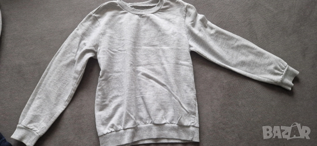 8-9г 134см Блуза с дълъг ръкав сива без следи от употреба