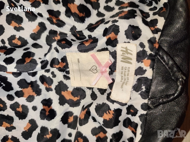 рокерско яке h&m еко кожа, снимка 4 - Детски якета и елеци - 51956038