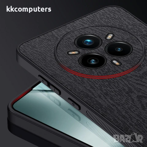 Realme 14 Pro 5G Удароустойчив Wood Texture PU Leather/ Coated PC TPU Кожен Калъф и Протектор, снимка 8 - Калъфи, кейсове - 50701530