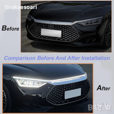 Универсална LED Диодна Лента за преден капак 180 см, снимка 4 - Аксесоари и консумативи - 44790134