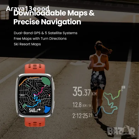 Смарт часовник Amazfit Active 2 Square NFC 43 мм – черен, снимка 6 - Смарт часовници - 55948608