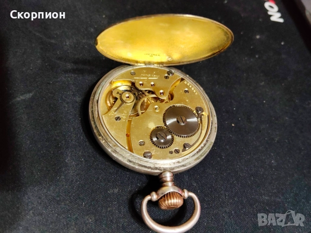 Джобен СРЕБЪРЕН часовник - JUNGHANS - ГЕРМАНИЯ - 15 РУБИНА, снимка 17 - Джобни - 48834021