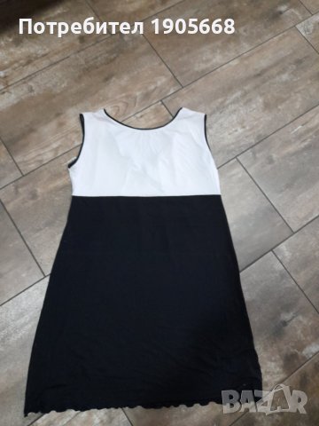 Черно-бяла дамска рокля № XL, снимка 4 - Рокли - 37071123
