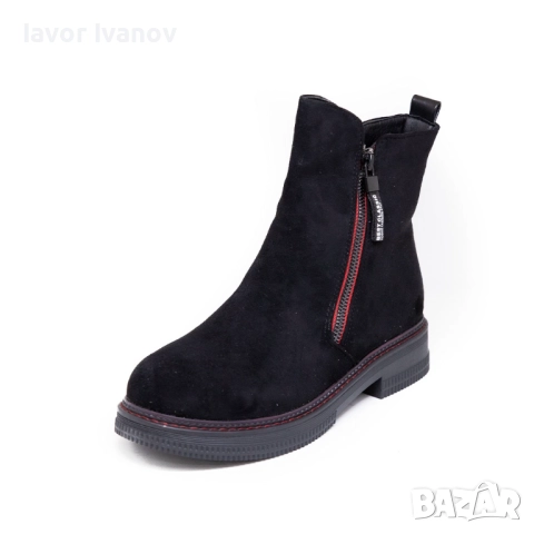 Дамски топли боти от велур - НИСКА ЦЕНА - ВИСОКА КАЧЕСТВО