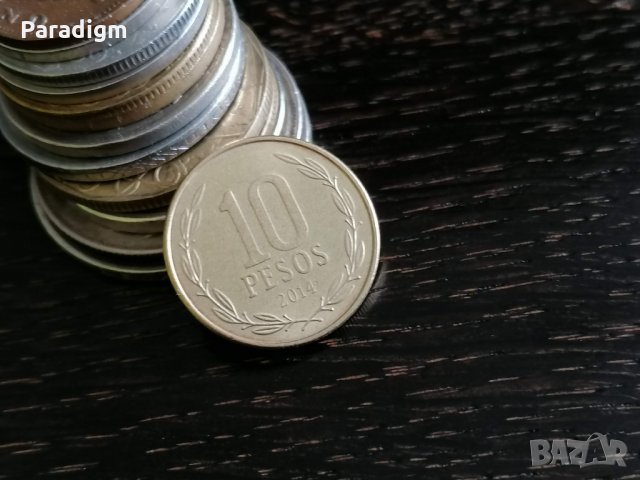 Монета - Чили - 10 песос | 2014г., снимка 1 - Нумизматика и бонистика - 30680994
