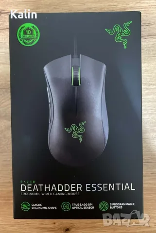 Гейминг мишка Razer - DeathAdder Essential, снимка 4 - Клавиатури и мишки - 56403670