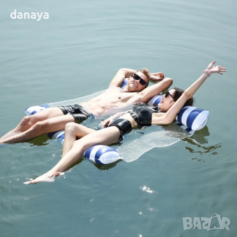 6570 Голям надуваем воден хамак за двама плаващ шезлонг, 120×130 см, снимка 7 - Водни спортове - 54127871