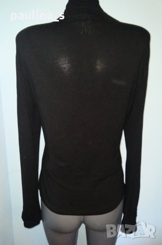 Уникална еластична блуза с поло яка и дълъг декориран ръкав "Martviser" , снимка 6 - Блузи с дълъг ръкав и пуловери - 30584081
