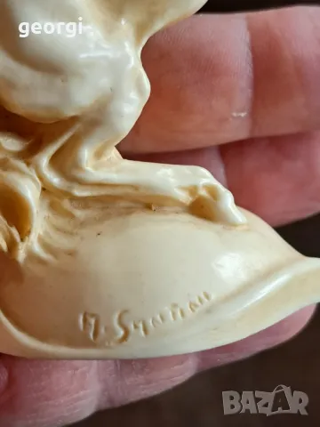 италианска статуетка кон A. Santini 25/2   , снимка 6 - Статуетки - 50035219