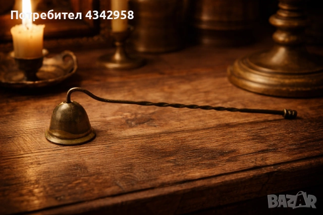 Винтидж гасител за свещи-месинг.1900-1940г.