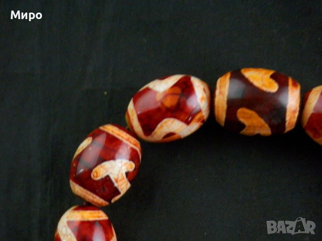 ''БЯЛА ТАРА" АХАТ ГРИВНА ДЗИ МЪНИСТА ЩАСТИЕ И ДОБЪР КЪСМЕТ , снимка 2 - Гривни - 42026209