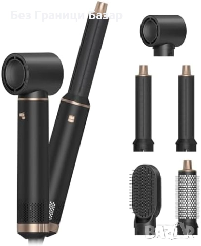 Нов Мултифункционален сешоар четка 5 в 1 за обем, къдрици и изправяне