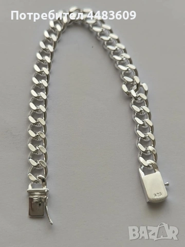 Масивна Сребърна Гривна , снимка 2 - Гривни - 53126320