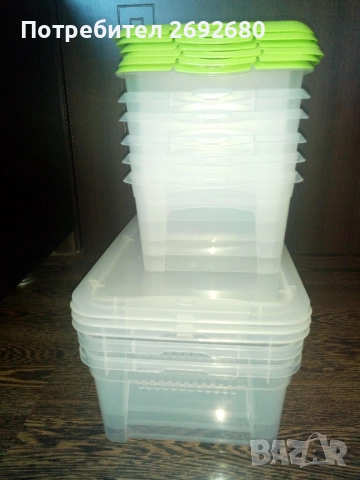 Нови големи прозрачни кутии за съхранение 48L и комплекти от 3бр. или от 6бр., снимка 10 - Други стоки за дома - 50753354