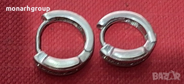 Сребърни обеци / едната не се закопчава/, снимка 2 - Обеци - 52436655